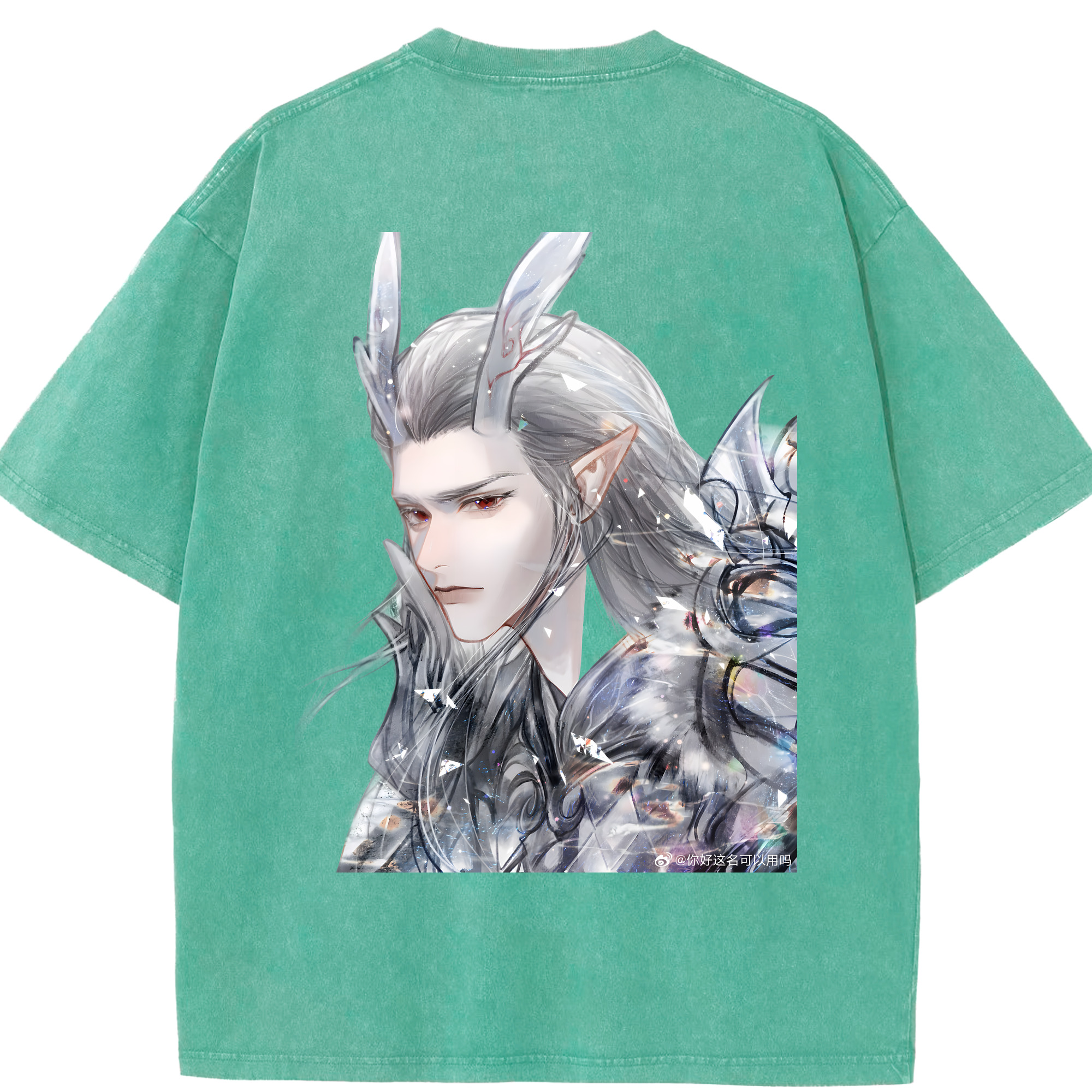 （画像用） Ne Zha 2 ナタ 魔童の大暴れ 綿100% ヴィンテージ風 半袖Tシャツ（背面プリント）
